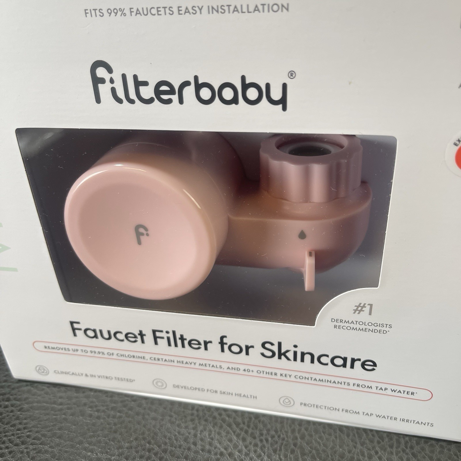 Filterbaby Faucet Filter For Skincare In Pink Fits 99% of Faucets New Open Box