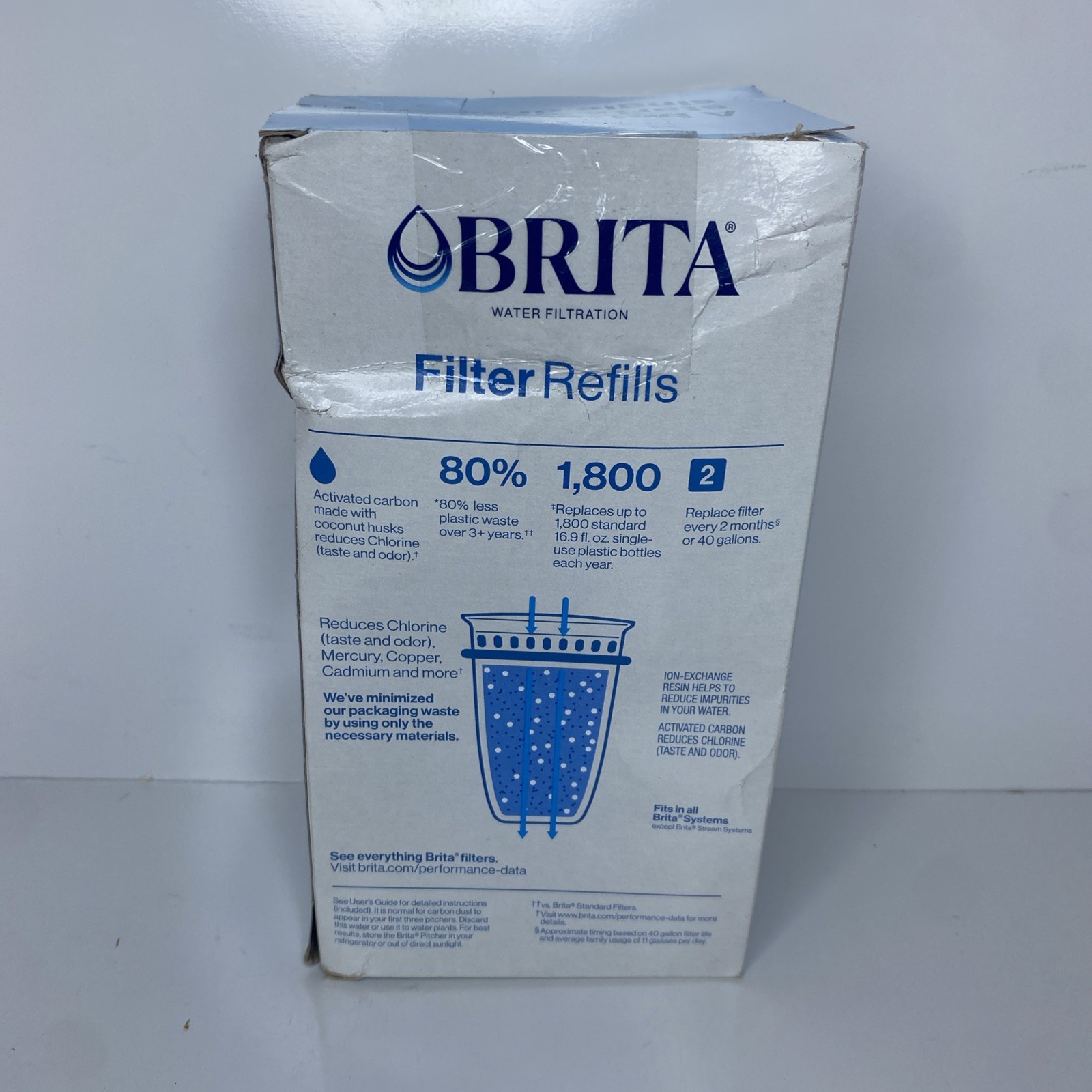 Brita Refillable Water Filter Refills, 3 Count