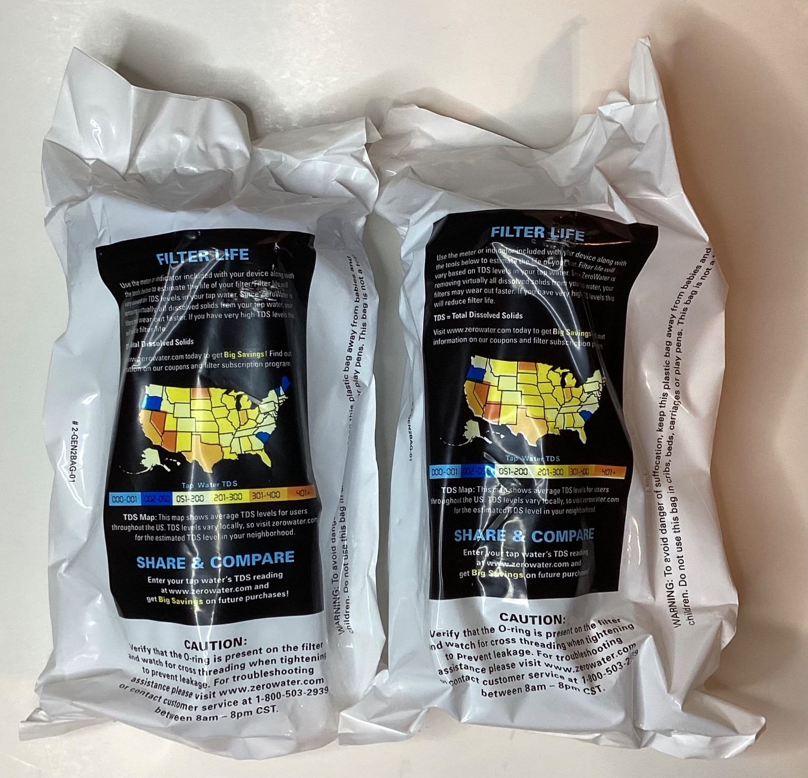 NOB ZEROWATER PREMIUM 5-STAGE ION EXCHANGE FILTER TECHNOLOGY 2-PACK SEALED