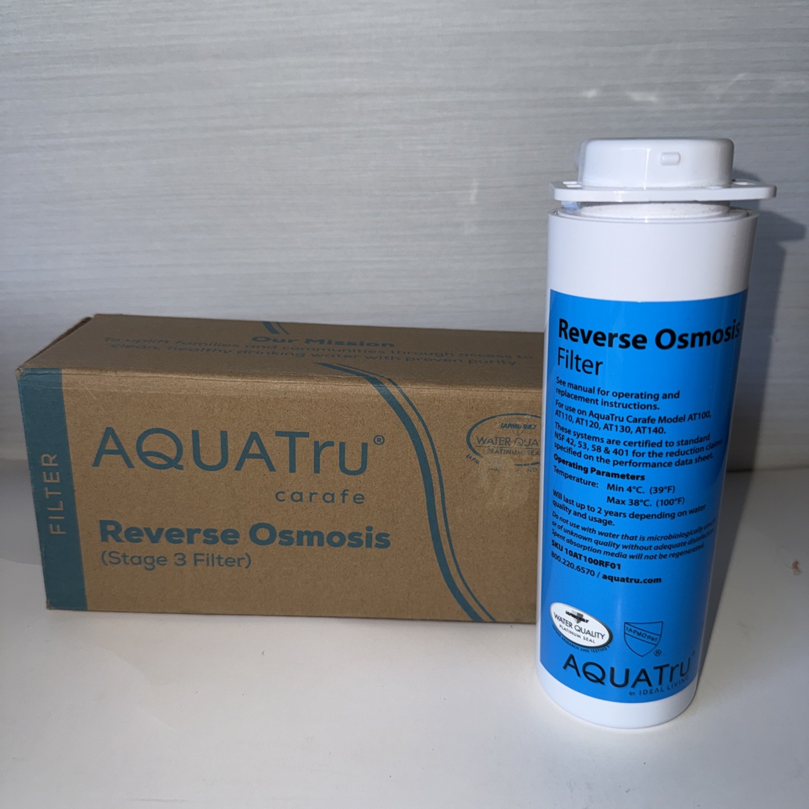 AquaTru Carafe AT100 Reverse Osmosis Filter Stage 3 10AT100RF01 New