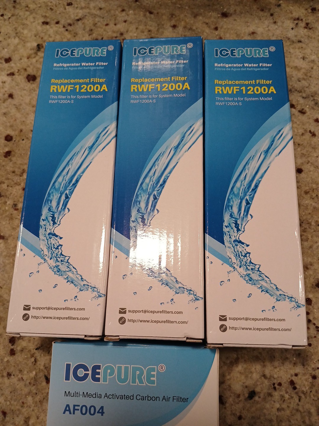 Icepure Refrigerator Water Filter Fit For LG LT700P RWF1200A Air Filter 3 Pack