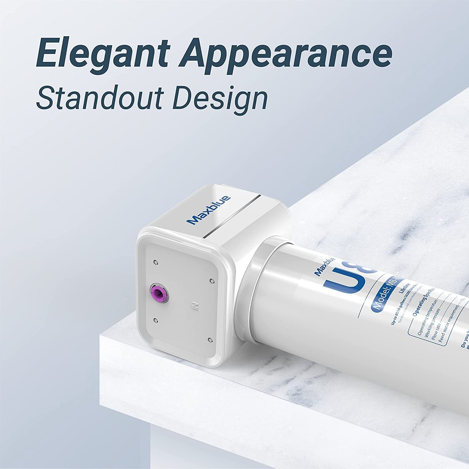 Maxblue U8-ST Under Sink Water Filter System, 2 Years High Capacity,Reduces Lead