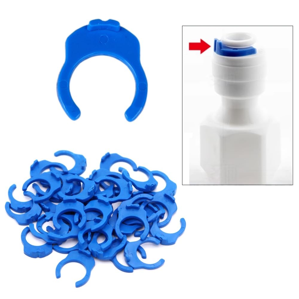 100Pcs 1/4 Inch 3/8 InchLocking Clips Clamps, Quick Connect Fittings Clamps f…