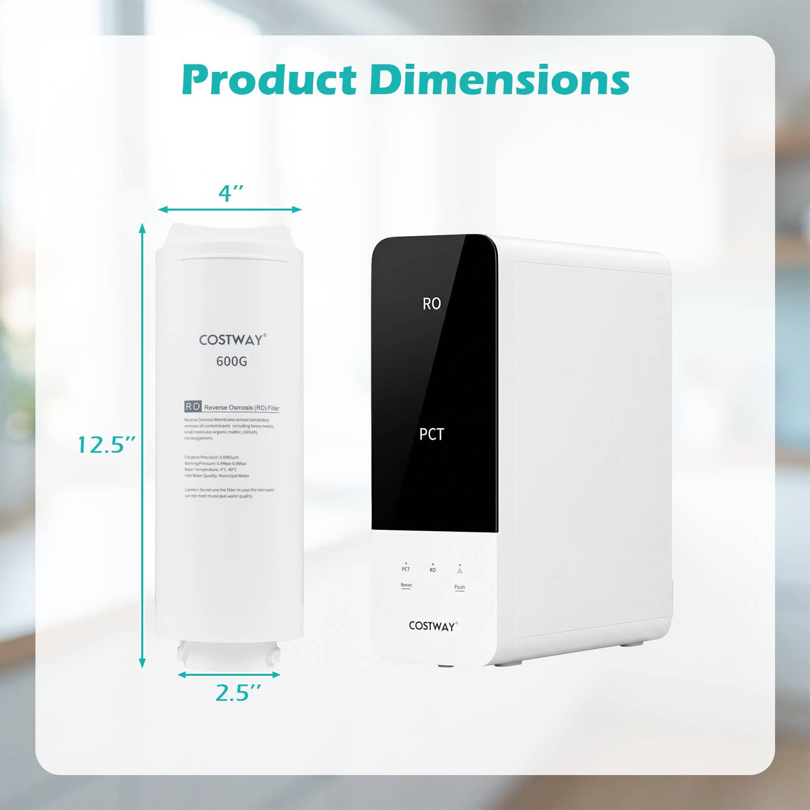 600 GPD Replacement RO Filter for AW-RB20/RB05 Under-Sink Reverse Osmosis System