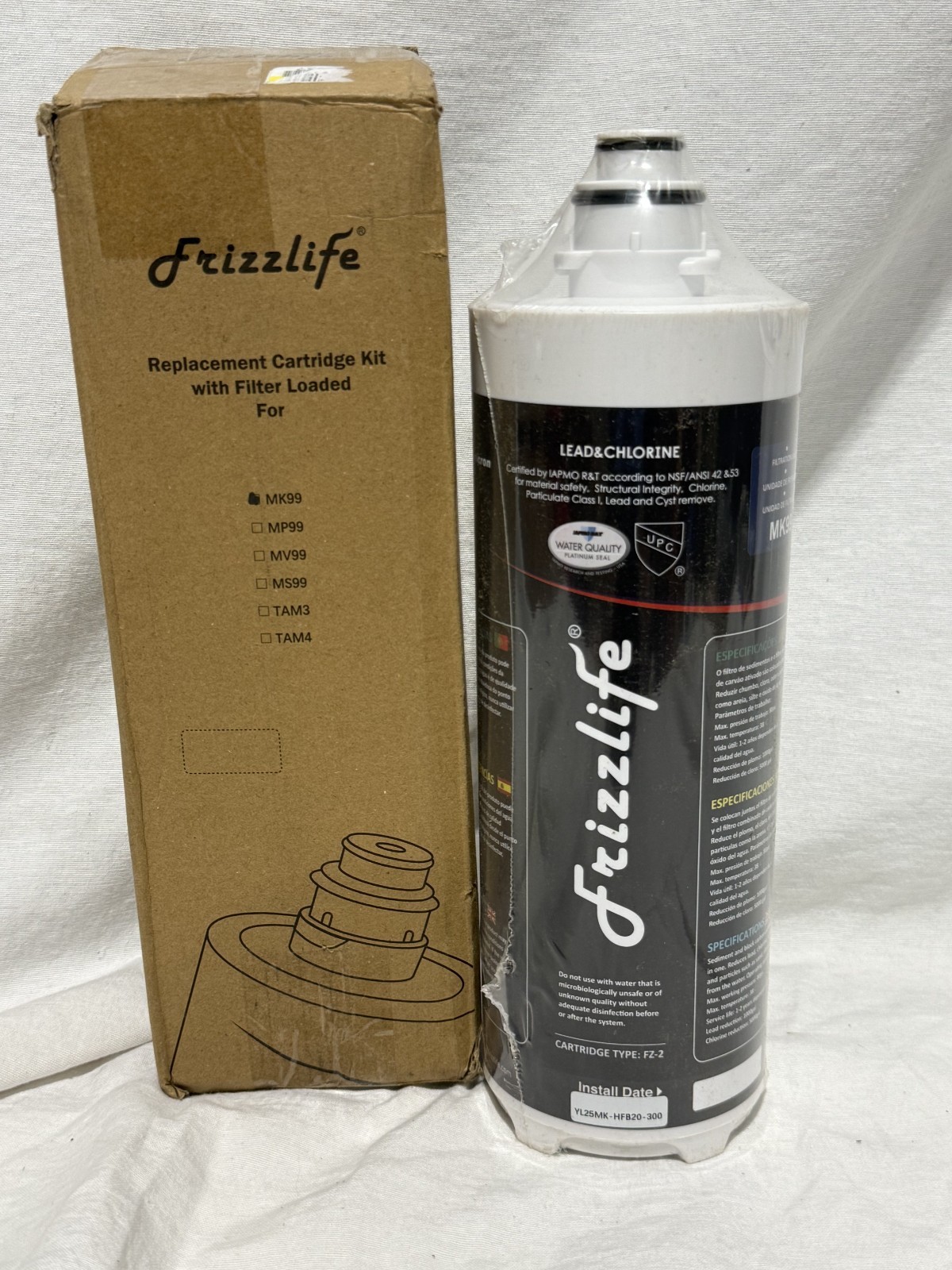 Frizzlife FZ-2 Replacement Filter Cartridge For MK99 MP99 Under Sink Water NEW