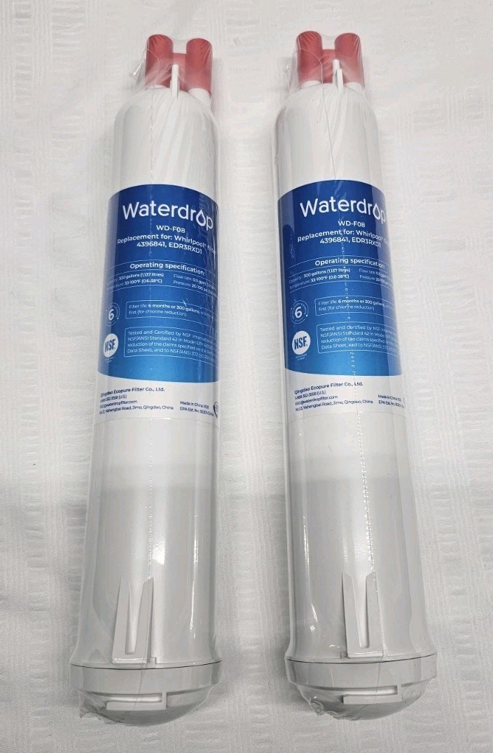 2 Pack of Genuine Waterdrop Filters Model WD-F08 | New Sealed- Replacement
