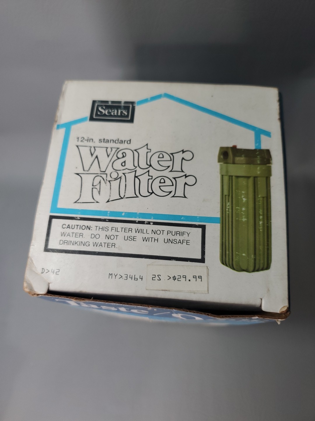 Vintage Sears 12 Inch Standard Water Filter, 423464, New In Box, Retired 1970’s