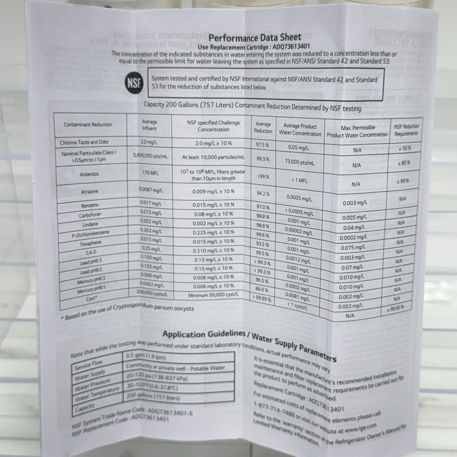 LG Genuine LG LT800P Refrigerator Water Filter Replacement for ADQ73613408- 3PK