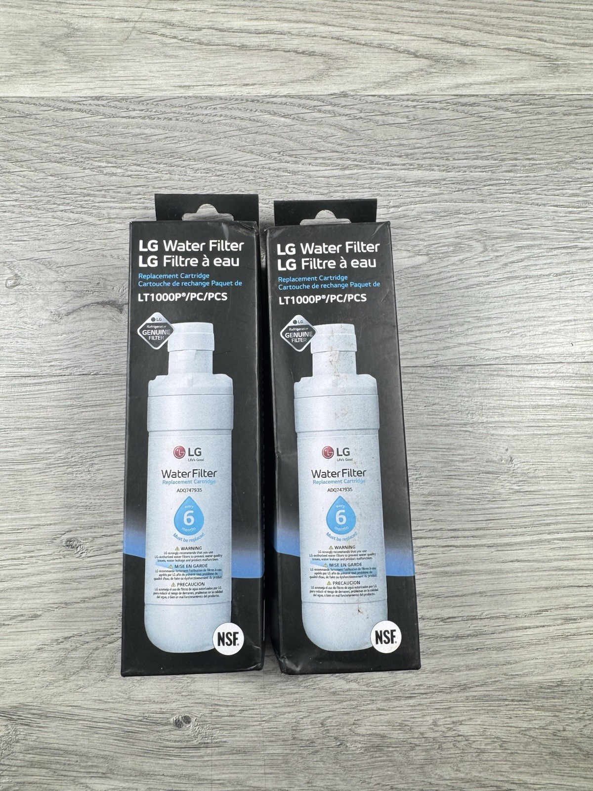 Genuine LG Water Filter Replacement Cartridge LT1000P New/Sealed Lot Of 2
