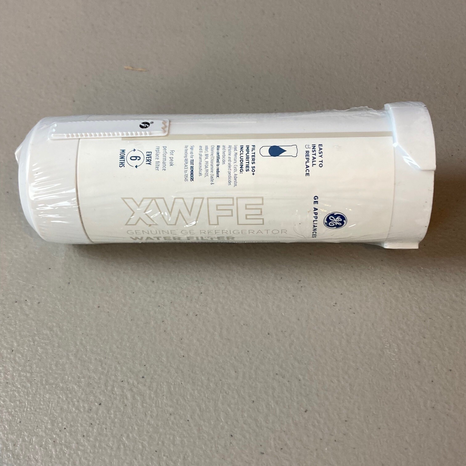Quantity 1, GE® XWFE Refrigerator Water Filter Genuine with RFID Chip Sealed NEW