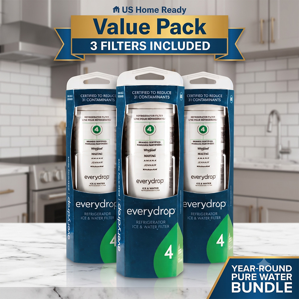 3/6 Pack ED²R4RX²D1 Refrigerator Ice Water Filter Replacement Cartridge