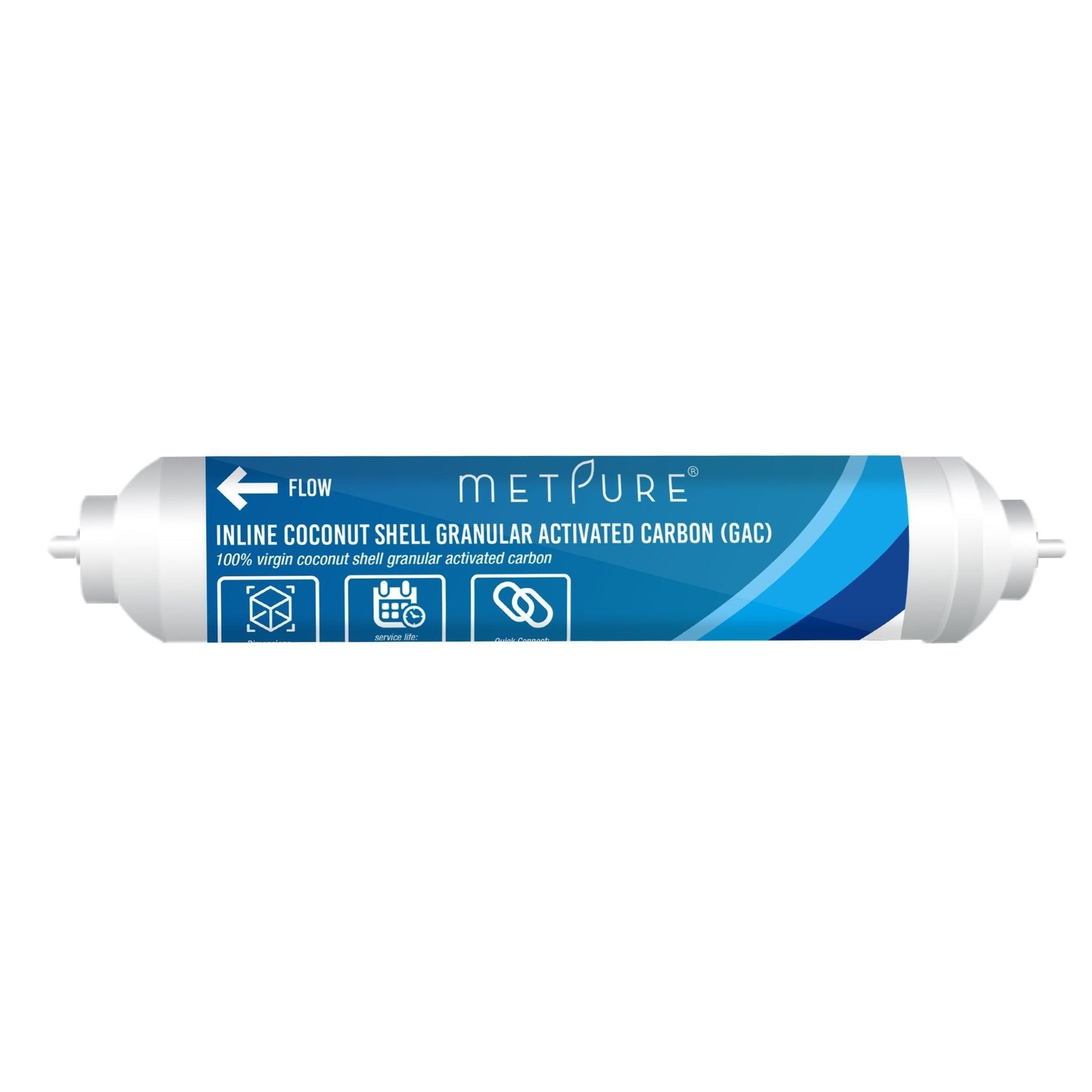 1 to 25 Pack Inline GAC 1/4″ OD QC Active Carbon Water Filter for Refrigerator