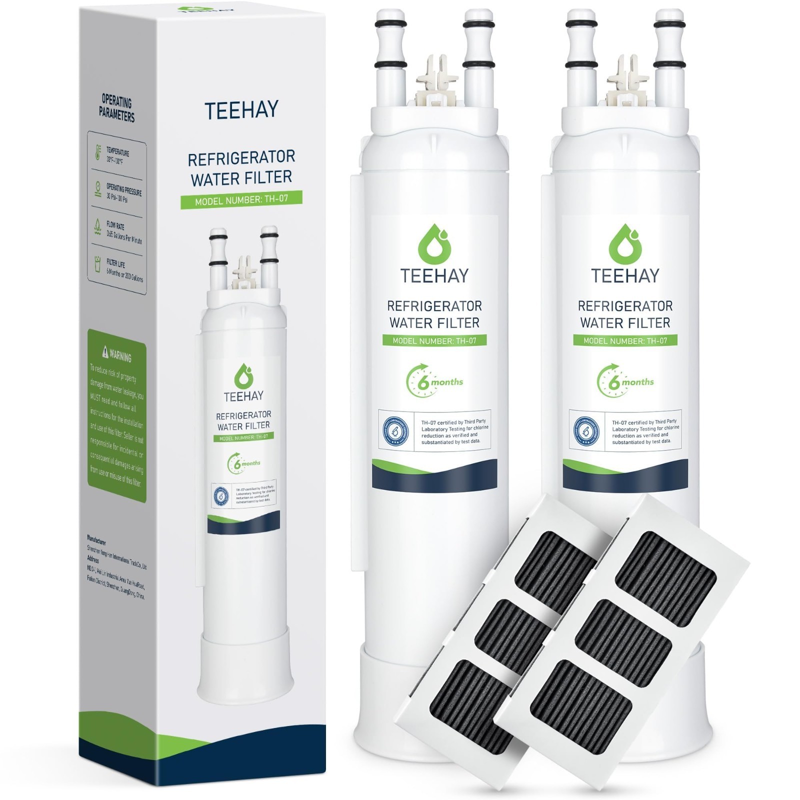 Water Filter & Air Filter Combo, Compatible with Frigidaire Models, 2 Pack