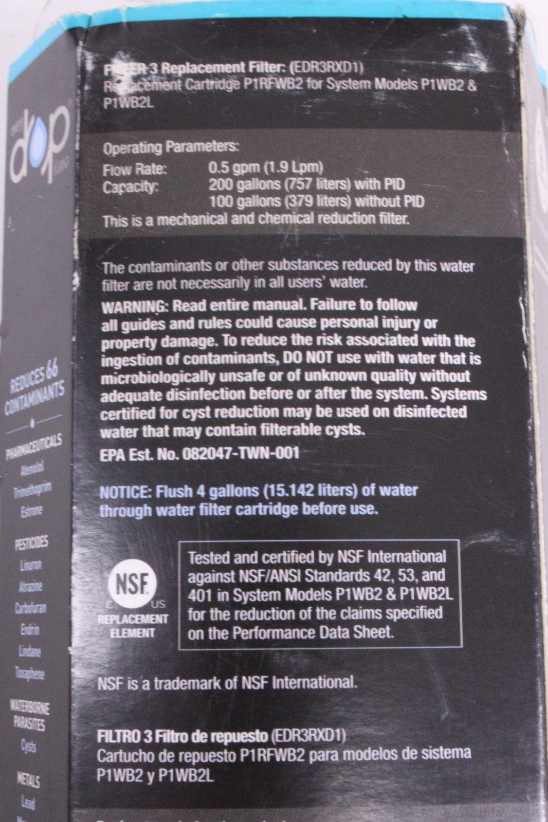 Every Drop #3 Ice & Water Refrigerator Filter for P1WB2 & P1WB2L