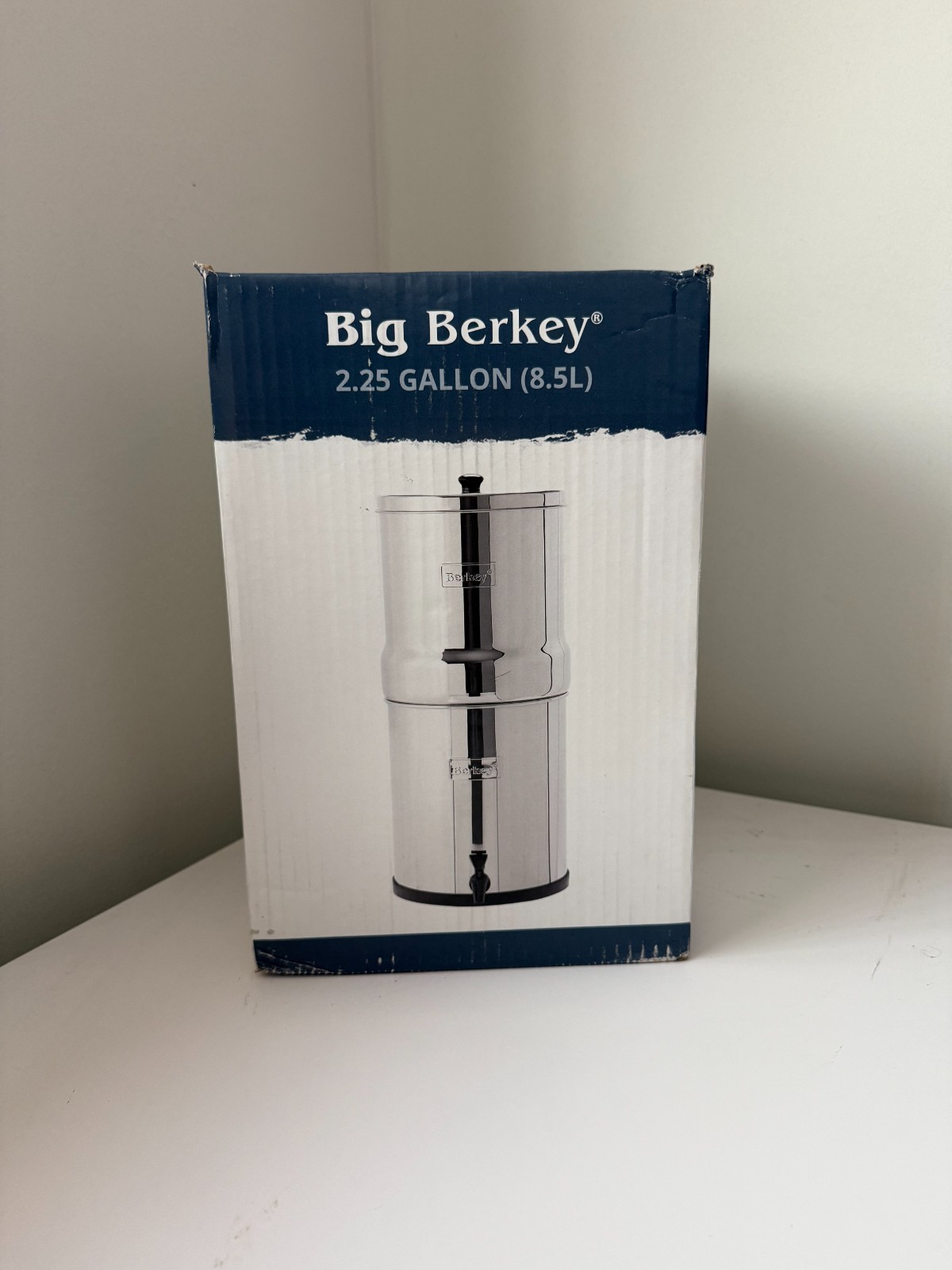 Big Berkey 2.25 Gallon Water Filtration System Stainless Steel Open Box Complete