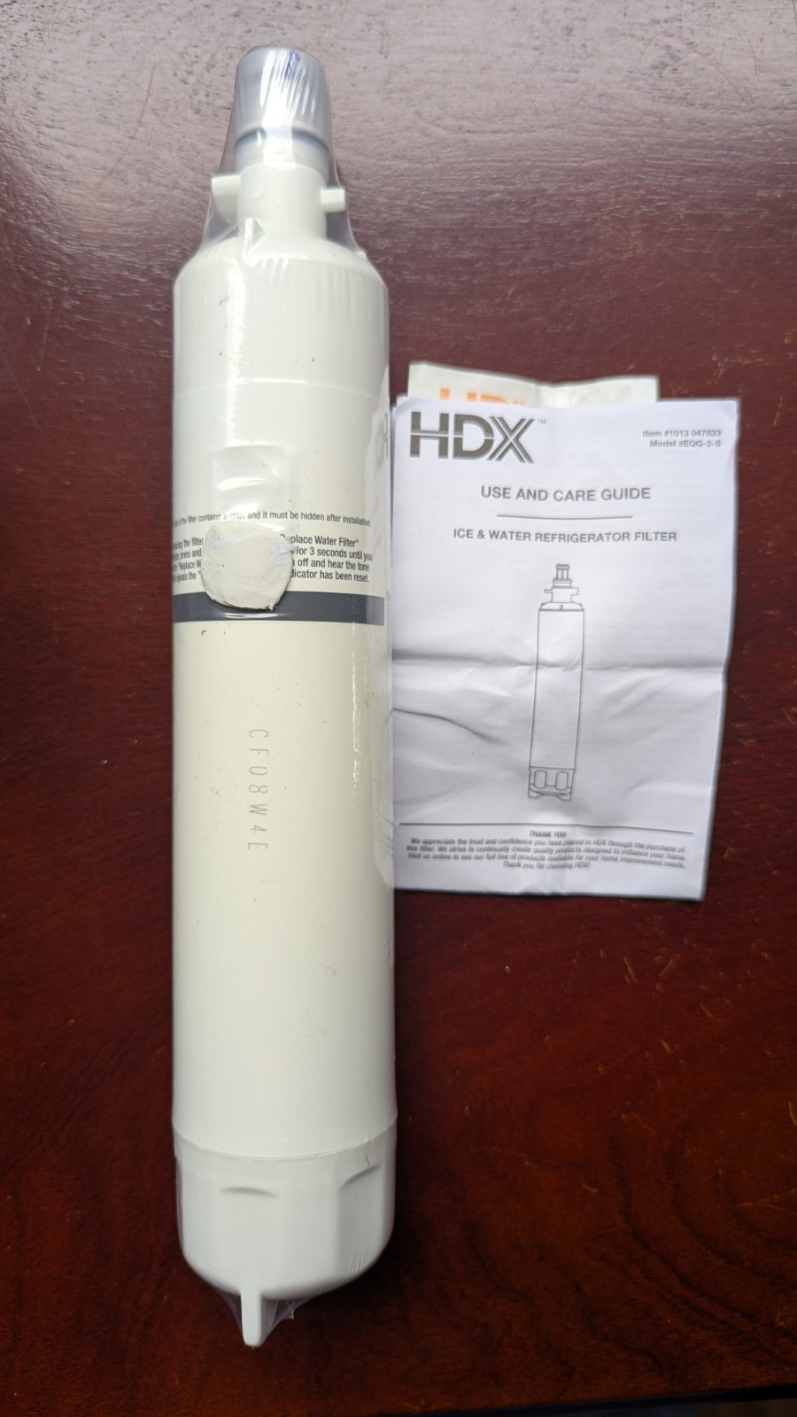 New HDX EQG-2-S Premium Refrigerator Water Filter Replacement Cartridge For GE