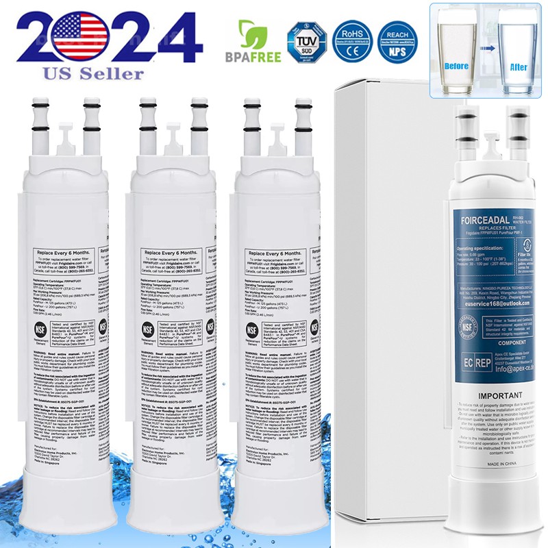 1/2/4 pack for Frigidaire FPPWFU01 PWF-1 PurePour Water Ice Refrigerater Filter