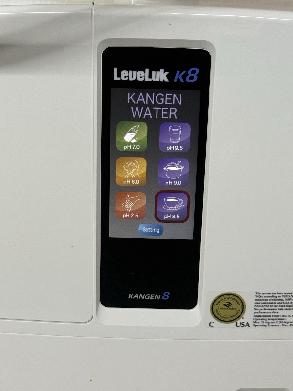 Excellent !!! Kangen K8 Water Ionizer