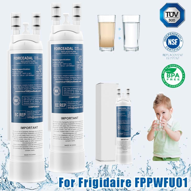 2x For Frigidaire PWF-1 FPPWFU01 Refrigerator PurePour Water& Ice Filter White