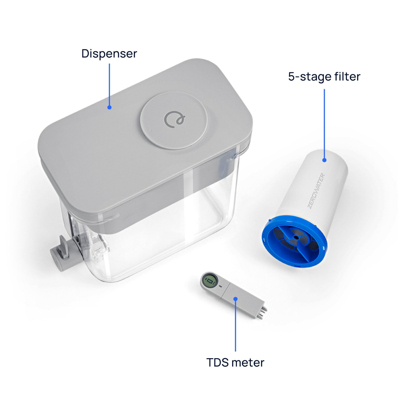 Culligan ZeroWater Technology 22 Cup Water Dispenser with 5-Stage Filter