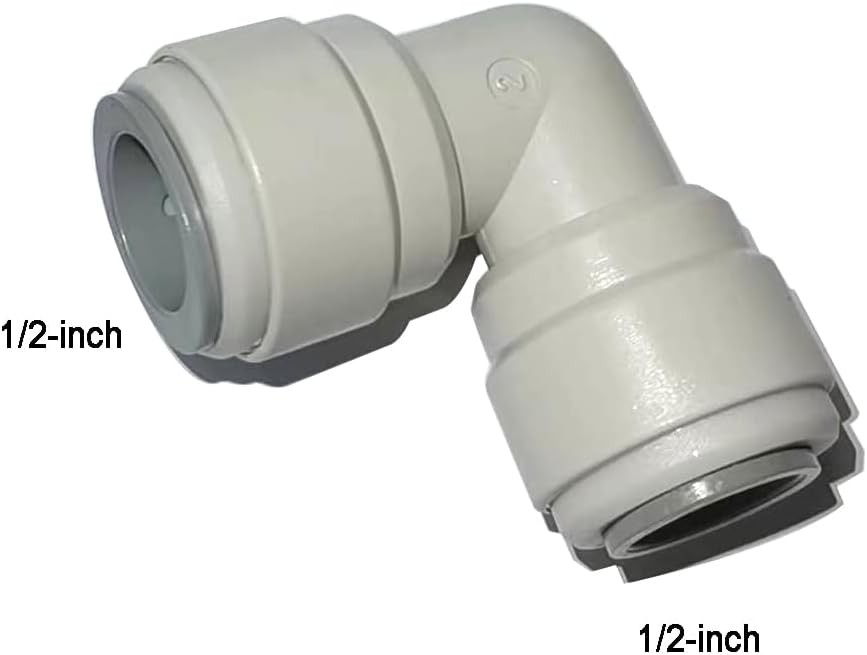 12pcs 1/2 inch water line Quick Connect Push In to Tube 1/2, White