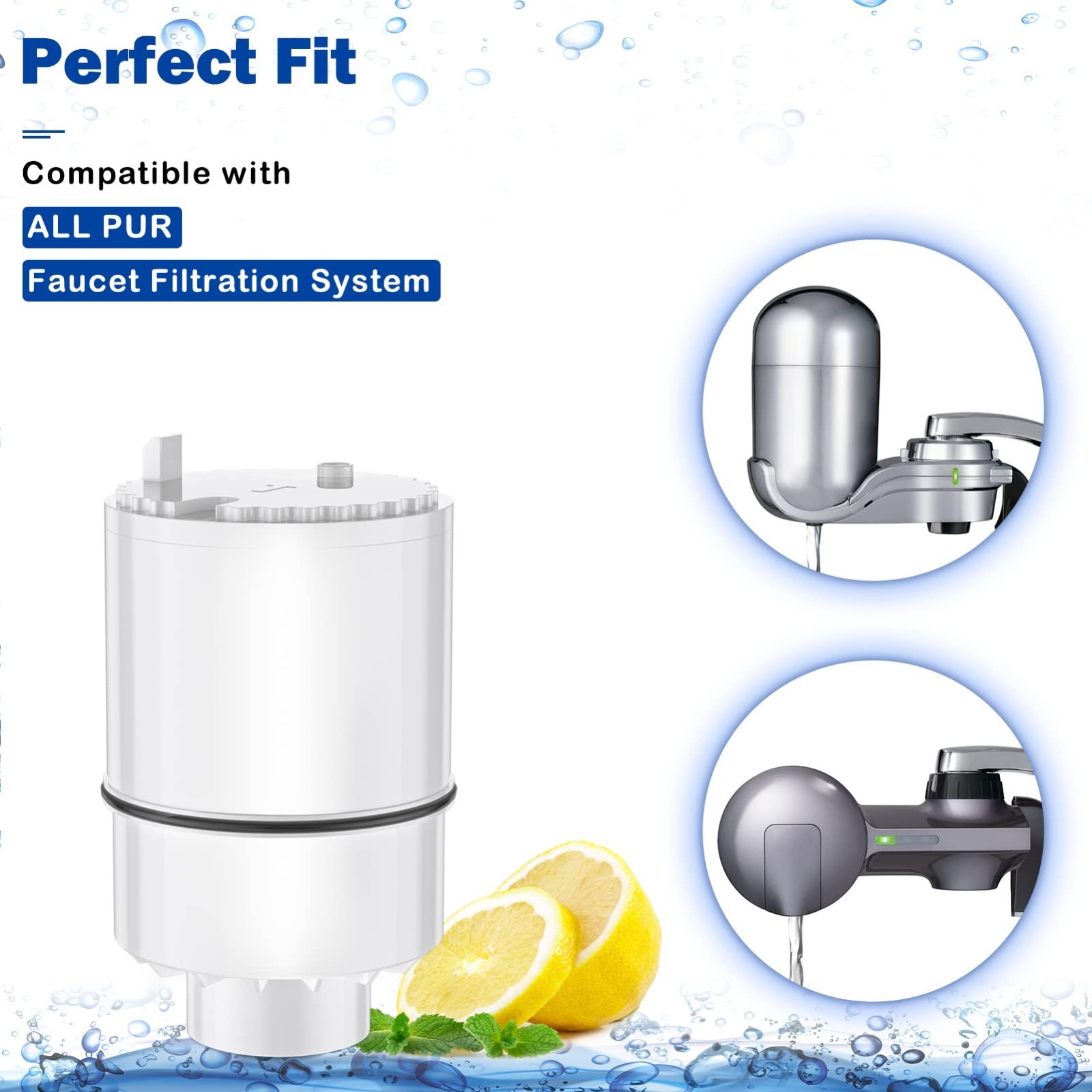 RF-3375 Faucet Water Filter Replacement for FM-3700, PFM400H, PFM350V, 3-Pack #