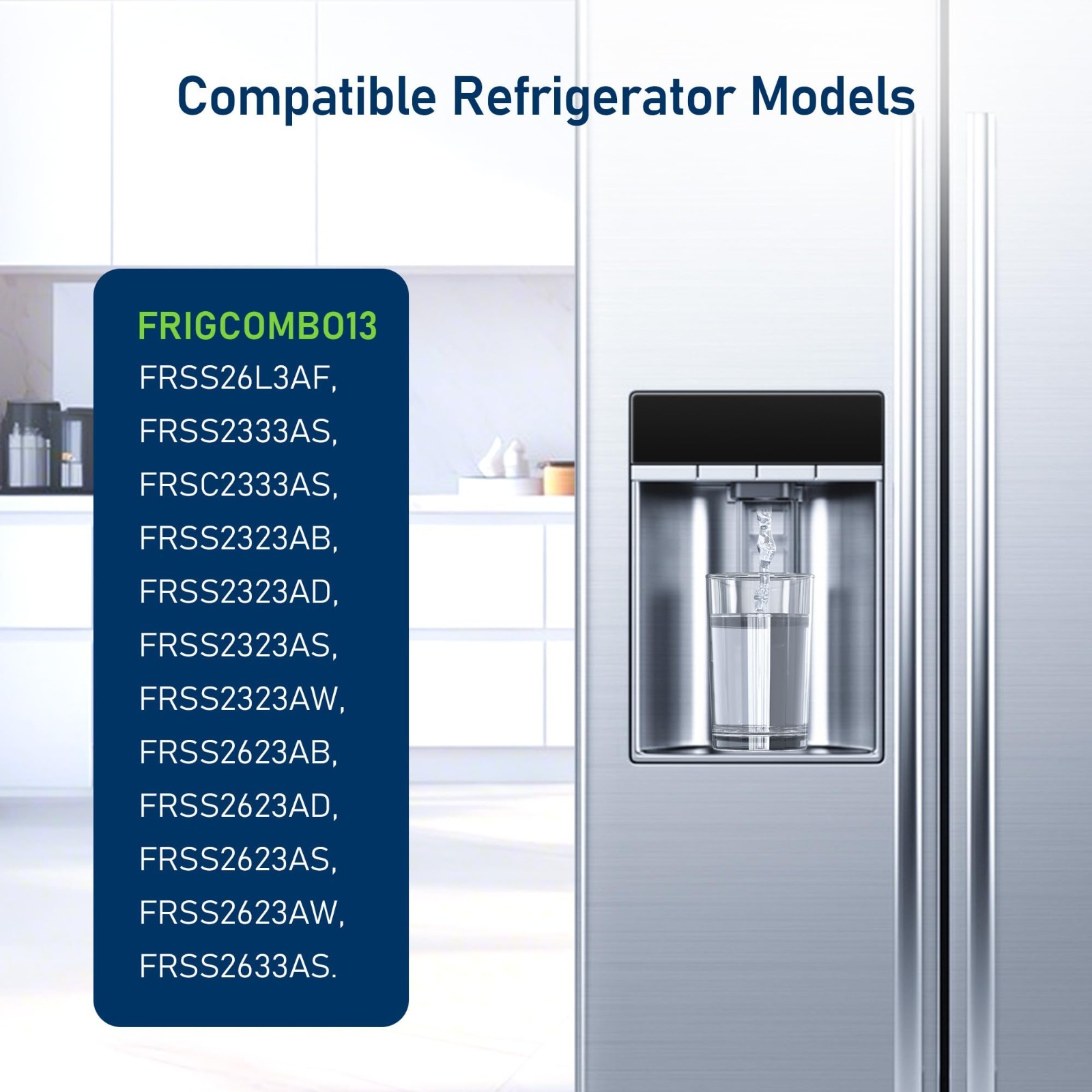 Water Filter & Air Filter Combo, Compatible with Frigidaire Models, 2 Pack