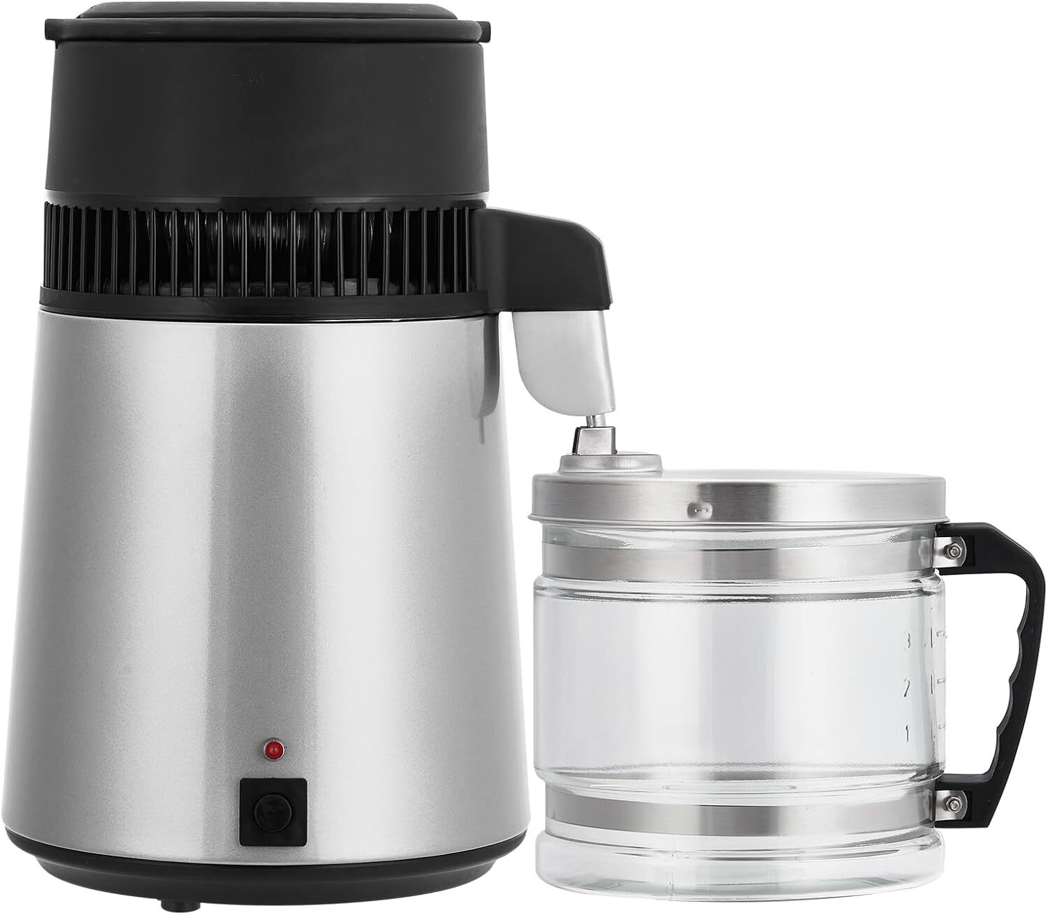 4L Stainless Steel Water Distiller 750W with Glass Jug, Gold/Red/Silver