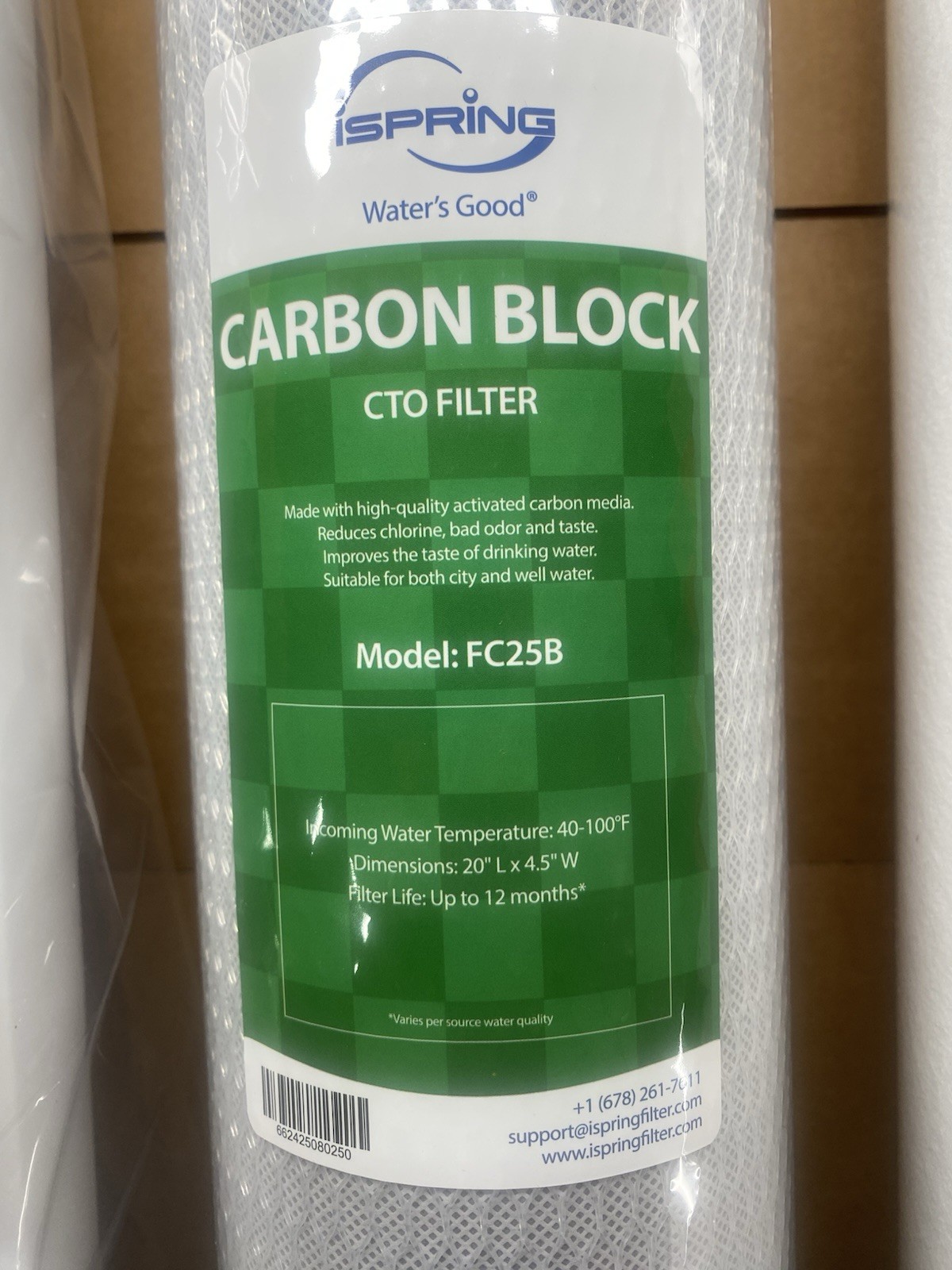 iSpring 4.5” x 20” 3-Stage Whole House Water Filter Replacement Pack