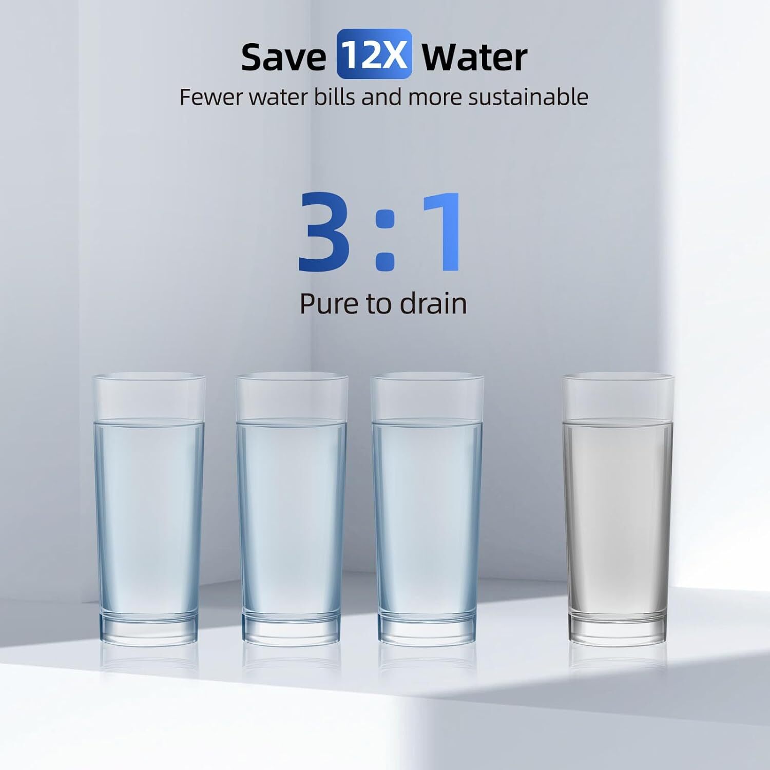 600GPD MIZUDO 8-Stage Tankless Reverse Osmosis Water Under Sink Filter Quiet