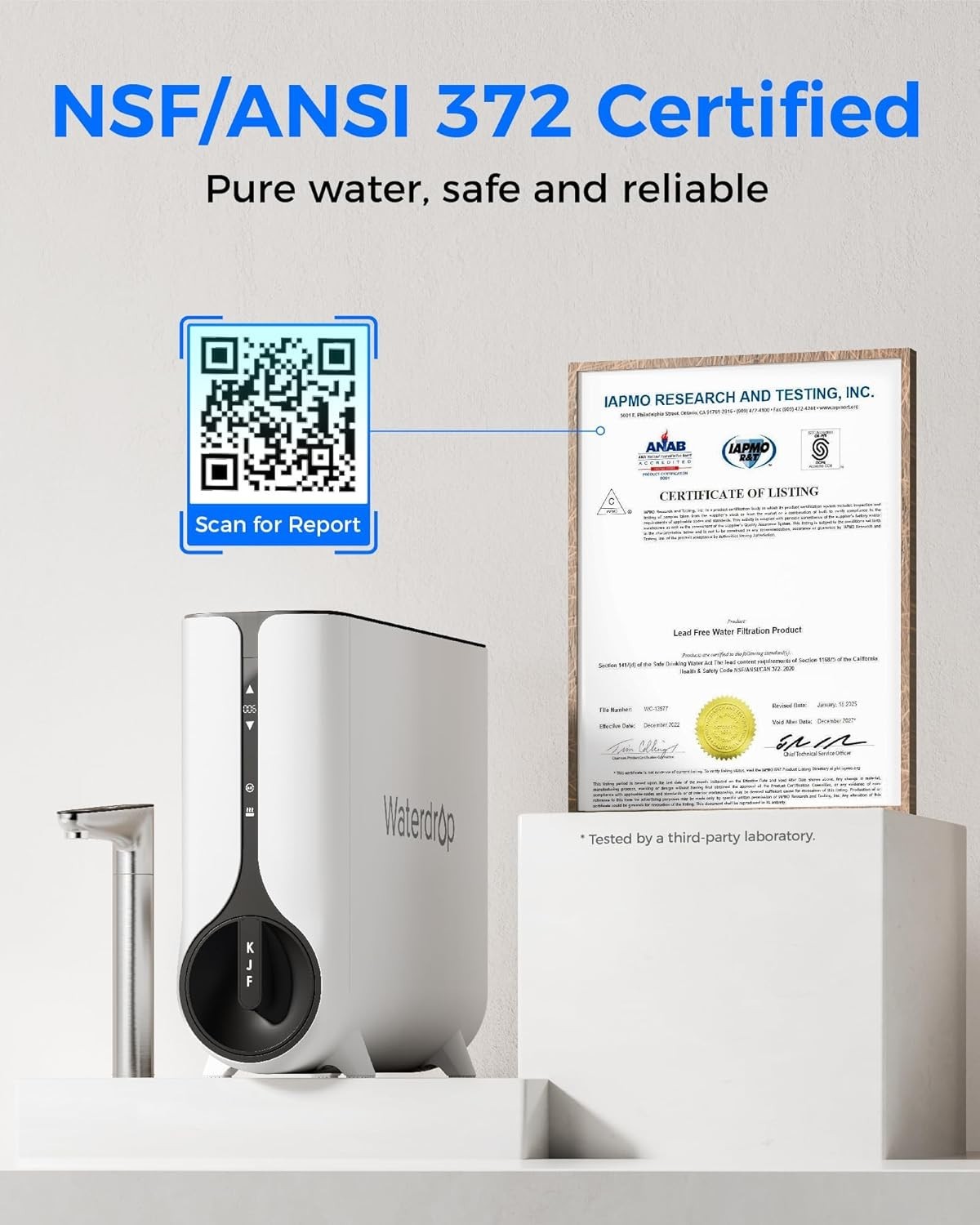Waterdrop KJ600 Instant Hot Water Dispenser RO Systems-Certified Refurbished