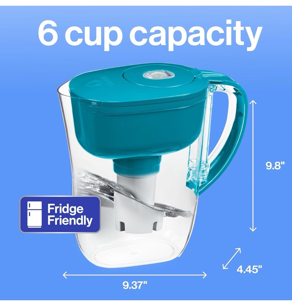 Brita Metro Water Filter Pitcher with SmartLight Change Indicator