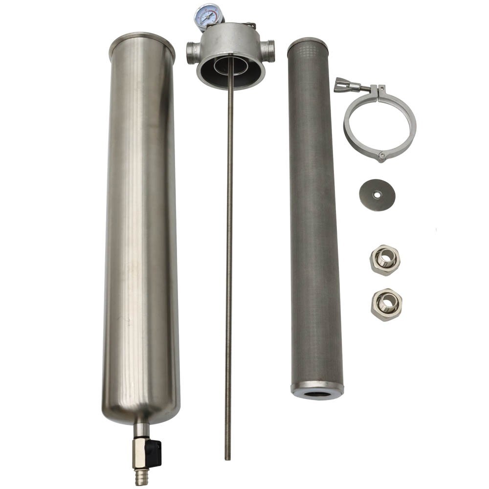 1 Inlet 20in 304 Stainless Steel Front Filter w/ 40μm Filter Screen 15000L/h