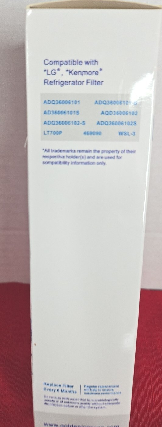 Golden Icepure M# RWF1200A Refrigerator Replacement Water Filter LG Kenmore New