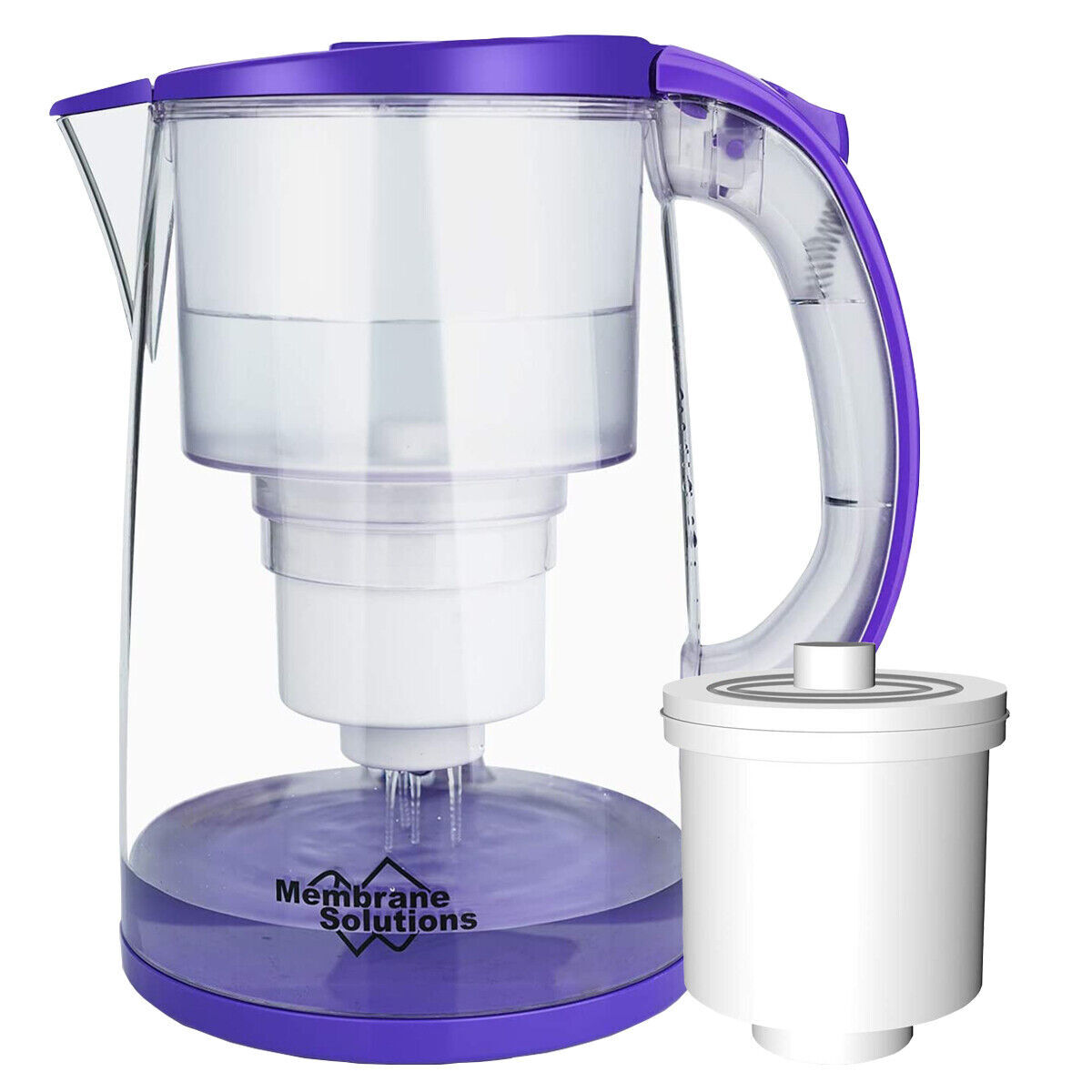 DP05 Water Filter Pitcher w/Filter,Long-Lasting 200gallons,Filtration Jug 12-Cup
