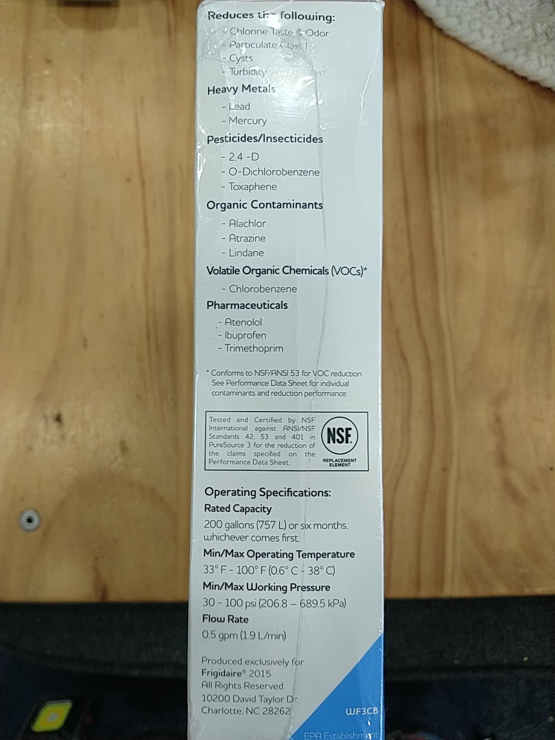 Genuine Frigidaire WF3CB Water Filter 3 Pack