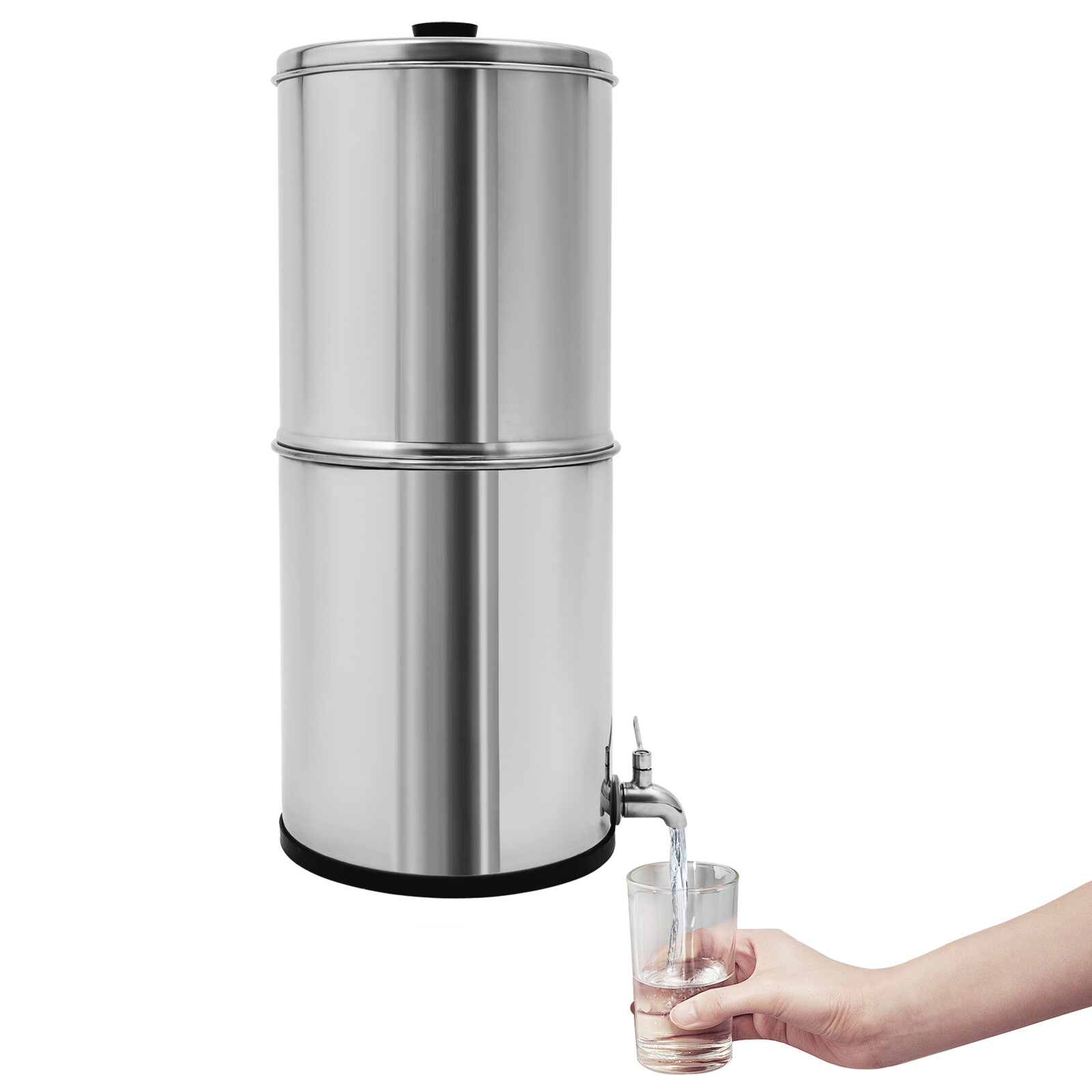 8.5L/2.25Gal Gravity-Fed Water Filter, Countertop Water Purification System