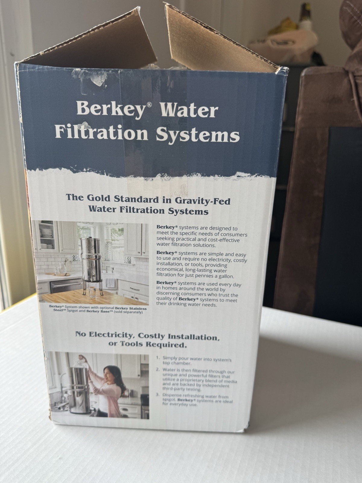 Travel Berkey 1.5 Gal Portable Gravity Water Filter w/2 Black Berkey Filters New