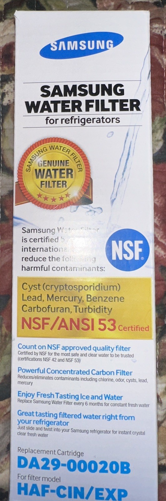 LOT Samsung OEM DA29-00020B HAF-CIN/EXP Refrigerator Water Filter DA97-08006A-1