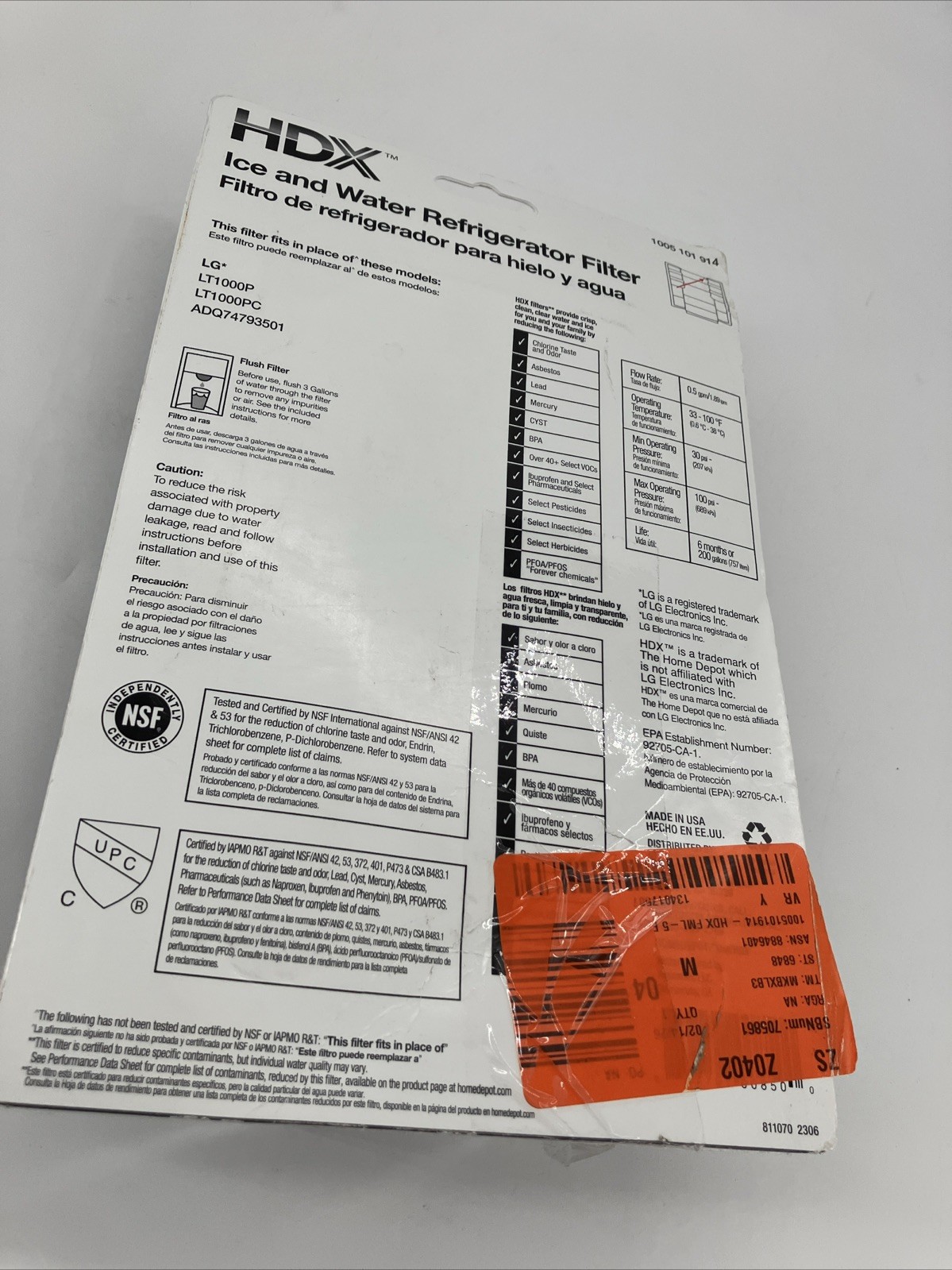 (2-Pk) HDX Refrigerator Water Filter Replacement 1005 101 914