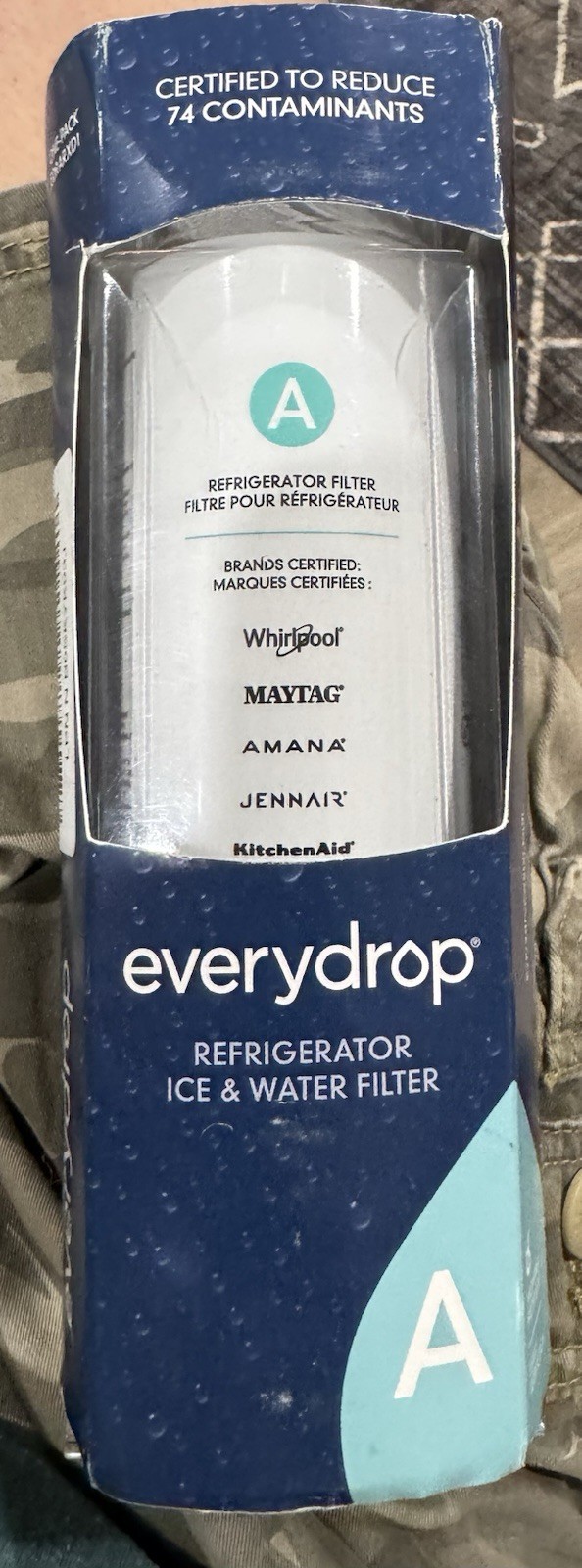 OEM Everydrop A Water Filter EDRARXD1 Replacement Maytag Kitchen Aid Whirlpool