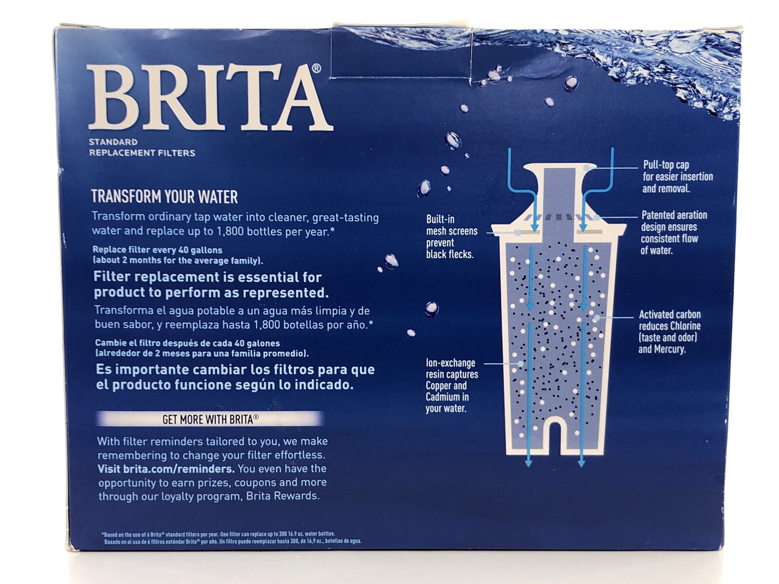 Brita 0B03 Replacement Water Filter – 5 Pack of Pitcher Filters – New