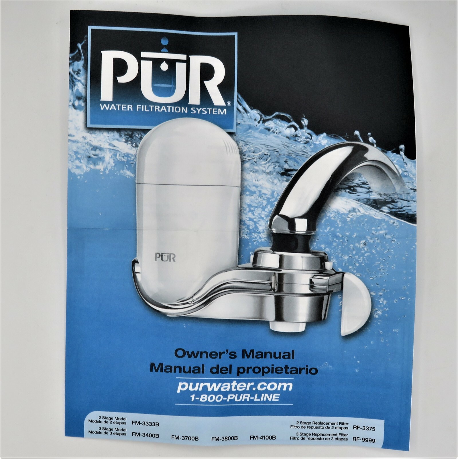 PUR Water Filtration System FM-3400B & 5 Gold 95494880 Replacement Filters NEW!