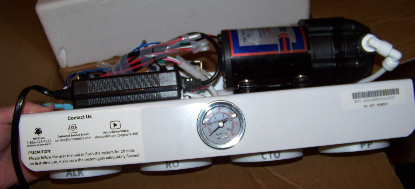 SimPure 8 Stage 400GPD Undersink Tankless RO System w/Remineralization T1-400ALK