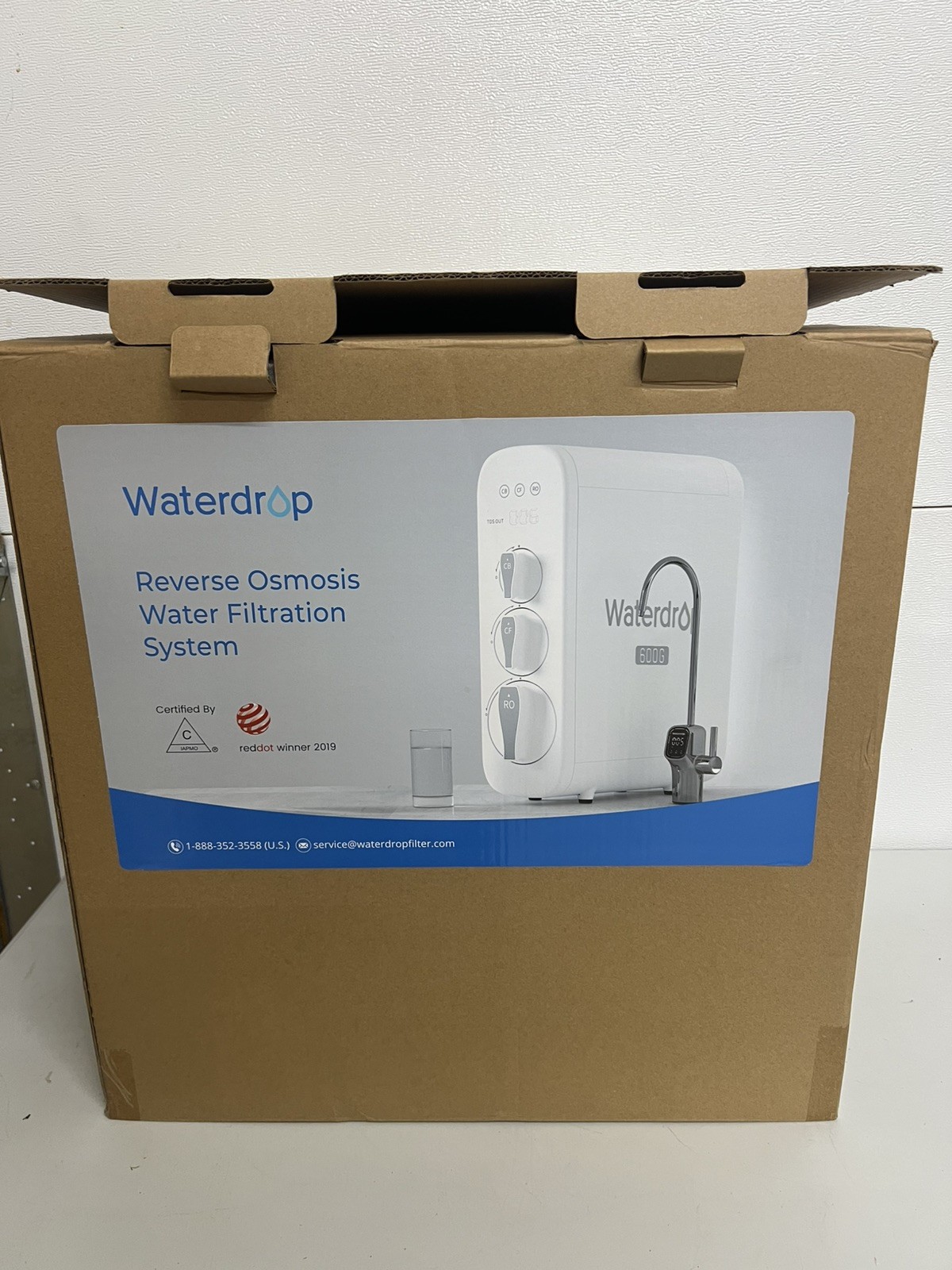 NEW WATERDROP UNDER SINK RO WATER FILTER SYSTEM WD-G3P600 WHITE (C15)
