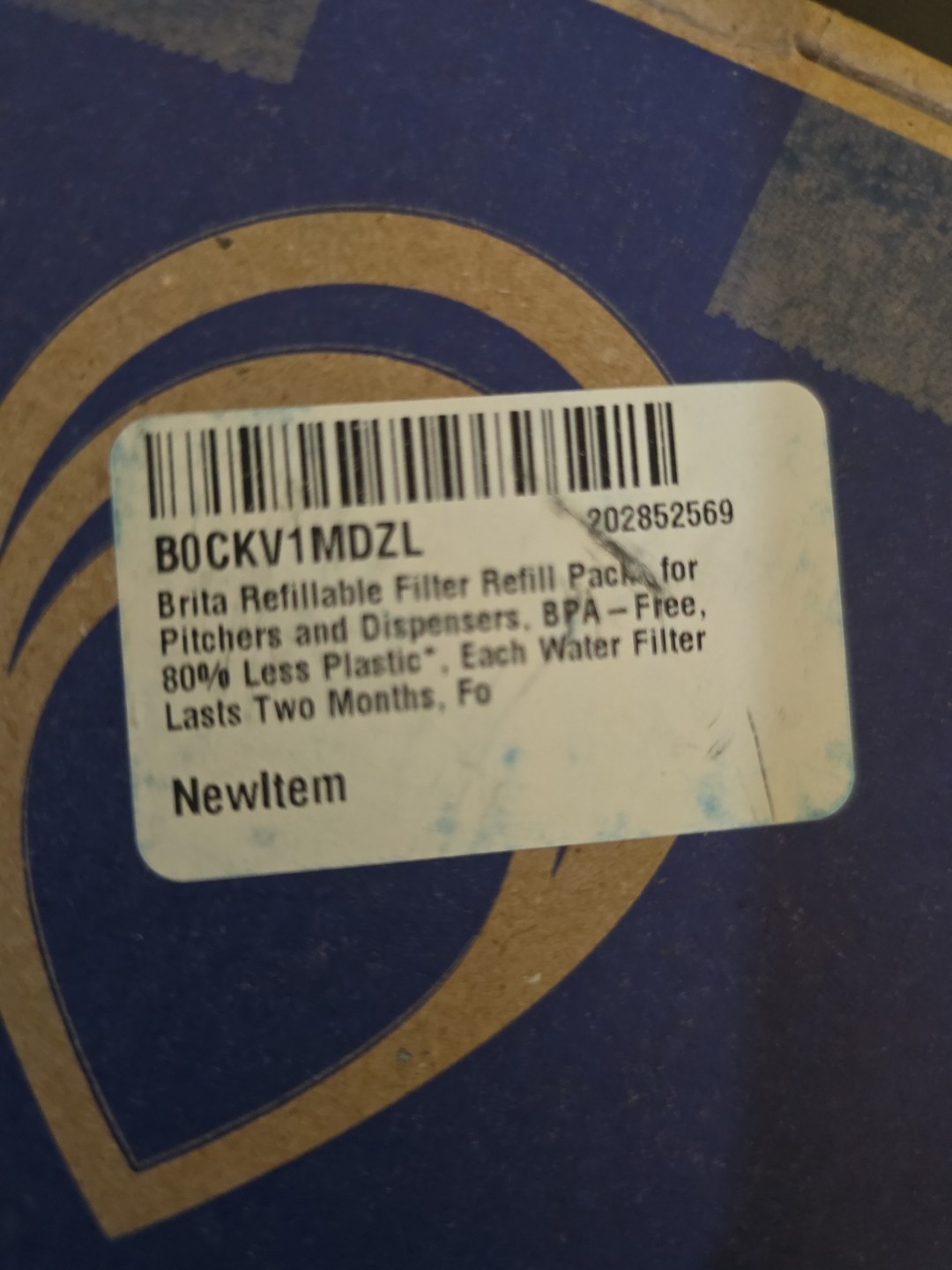 NIB BRITA Refillable Water Filtration System Filter Refills 3 Count Free Ship
