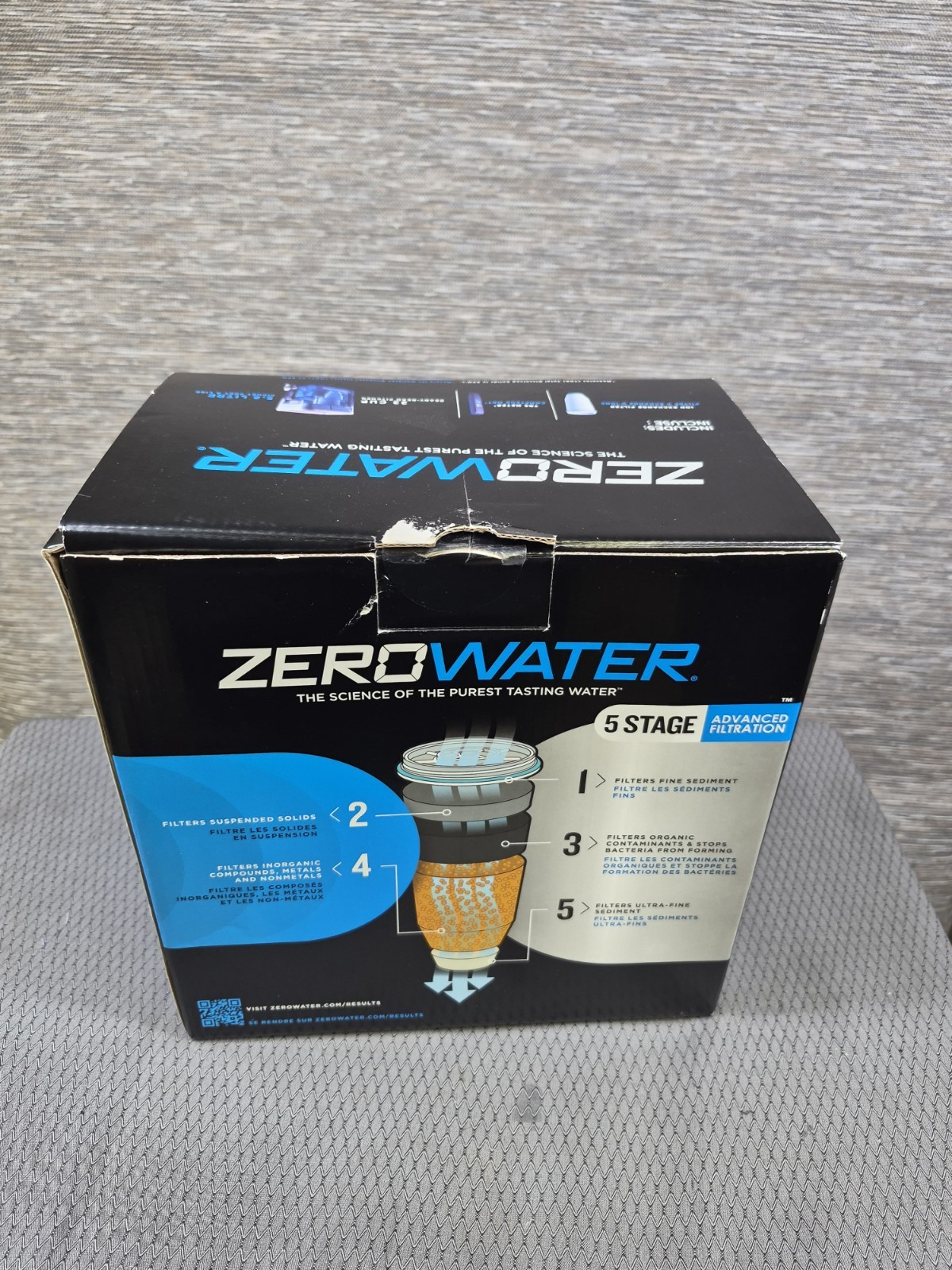 ZeroWater 22 Cup 5-Stage Water Filter Pitcher Dispenser BPA Free ZD-022-RR NEW