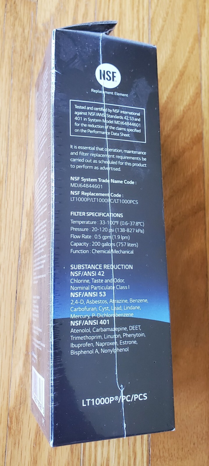 Genuine LG Water Filter Replacement Cartridge LT1000P/PC/PCS NEW SEALED