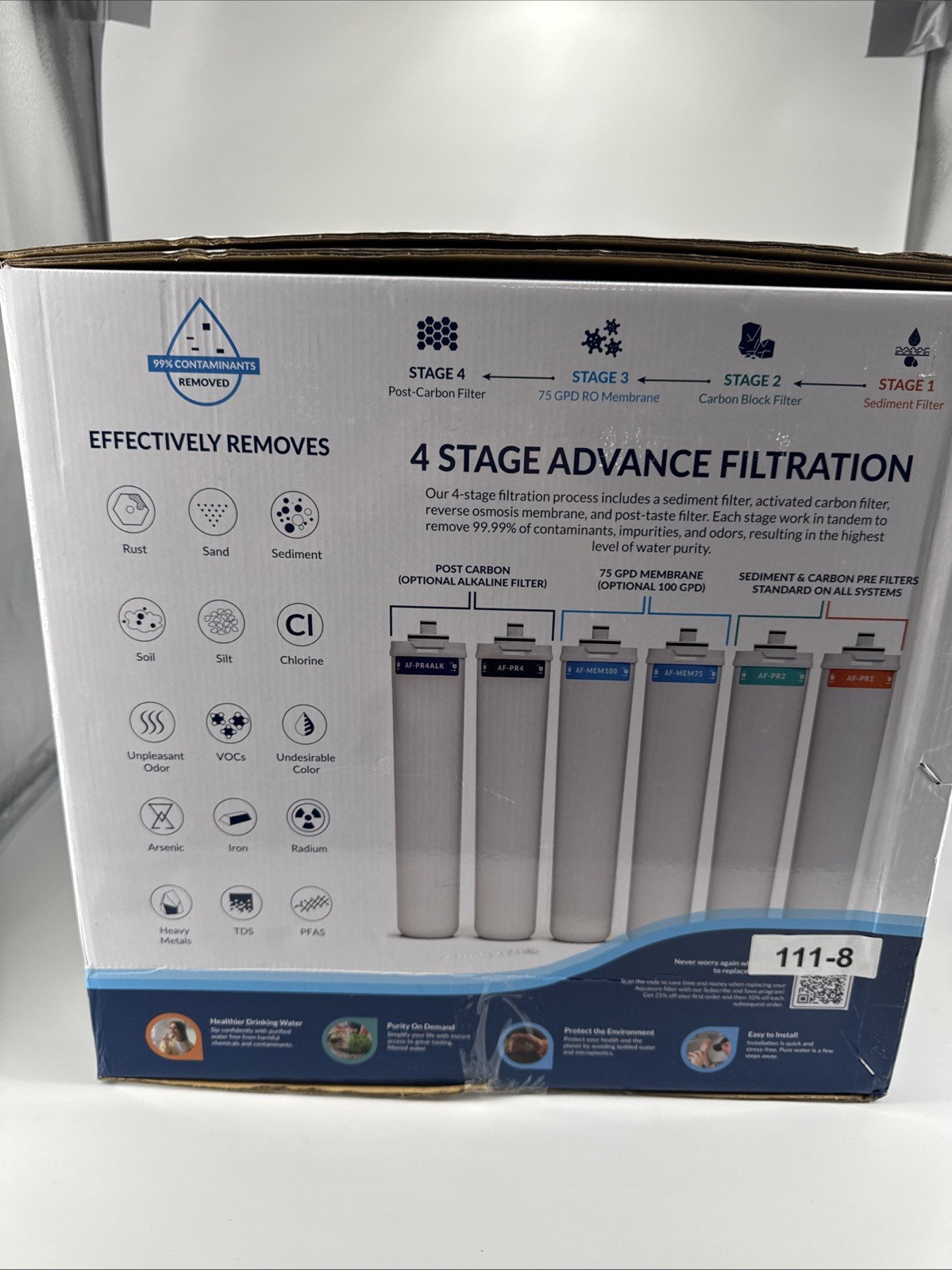 AQUASURE Premier 75 GPD Reverse Osmosis Filtration System w/ Chrome Faucet