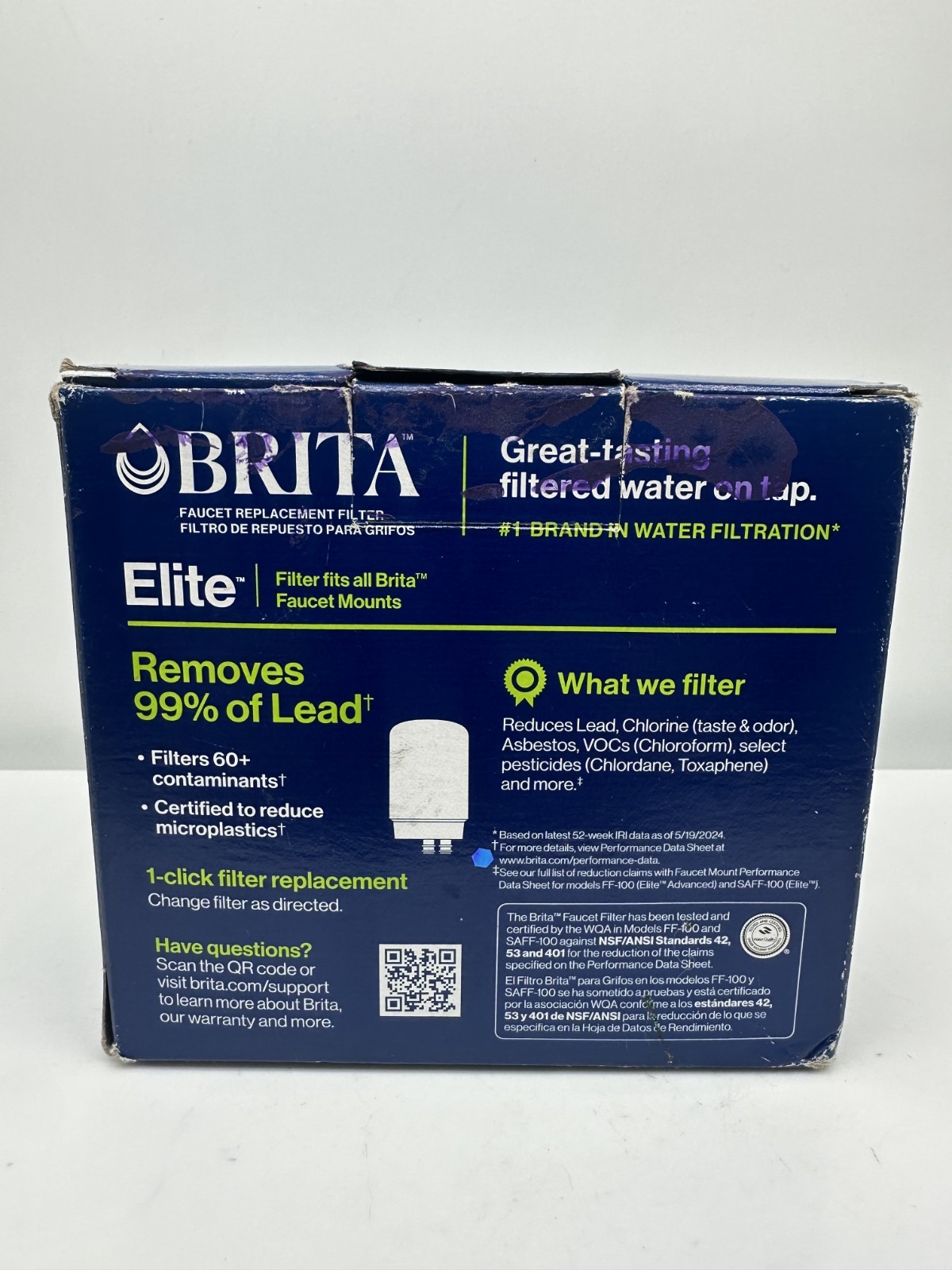NEW Brita Faucet Elite White Filter Replacement 2 Pack Remove 99% Lead 2 Pack